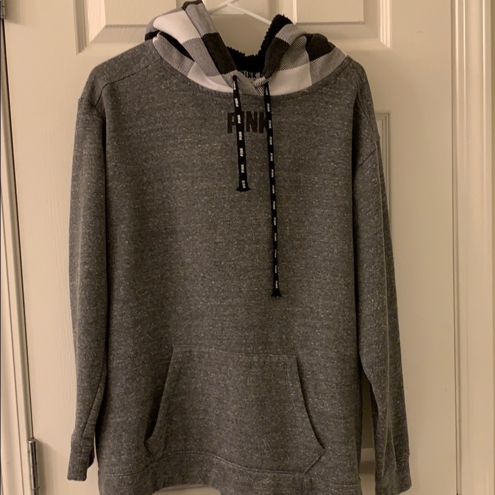 VS PINK Sherpa lined hooded sweatshirt